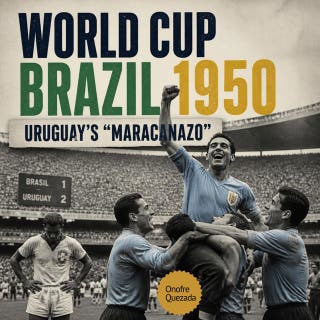 World Cup Brazil 1950 Uruguay's Maracanazo – omslag till ljudboken av Onofre Quezada