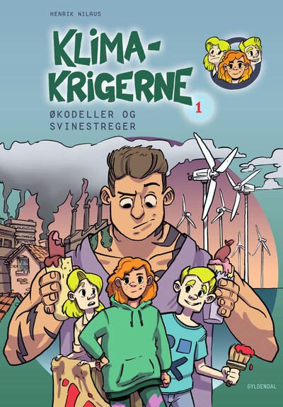 Klimakrigerne 1 - Økodeller og svinestreger – omslag til lydbogen af Henrik Nilaus