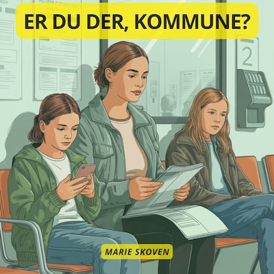 Er du der kommune? Det er mig, din klient – omslag til lydbogen af Marie Skoven