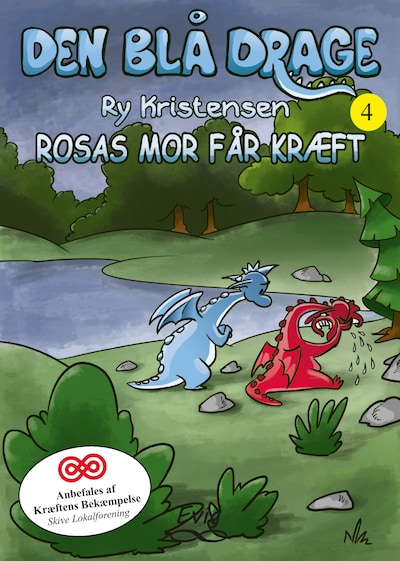 Den blå drage 4 - Rosas mor får kræft – omslag til lydbogen af Ry Kristensen