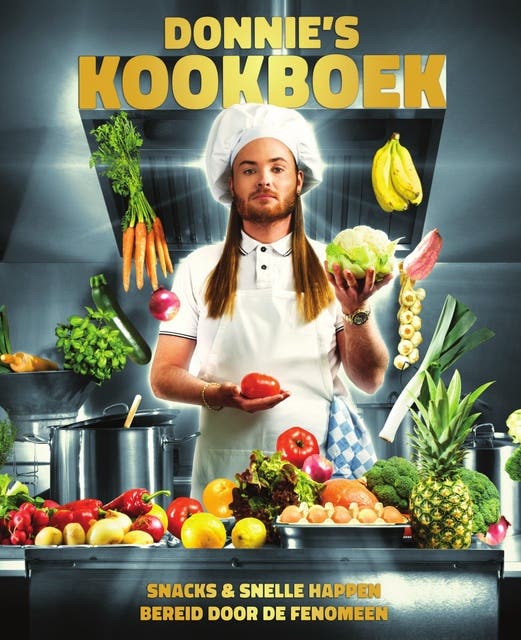 Donnie's kookboek: Snacks & snelle happen bereid door De Fenomeen – omslag van het luisterboek van Rapper Donnie