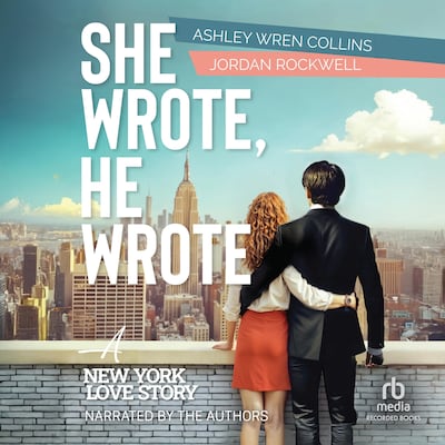 She Wrote, He Wrote – omslag van het luisterboek van Ashley Wren Collins, Jordan Rockwell
