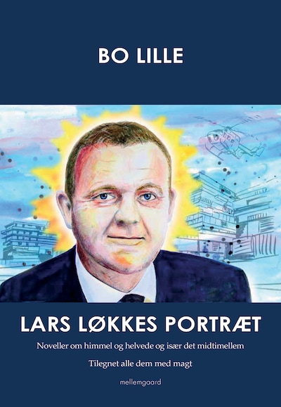 LARS LØKKES PORTRÆT - Noveller om himmel og helvede og især det midtimellem – omslag til lydbogen af Bo Lille
