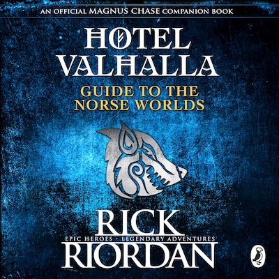 Hotel Valhalla Guide to the Norse Worlds – omslag til lydbogen af Rick Riordan