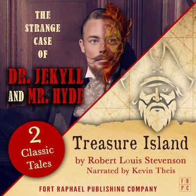 Treasure Island AND The Strange Case of Dr. Jekyll and Mr. Hyde - Two Classic Tales! – omslag til lydbogen af Robert Louis Stevenson