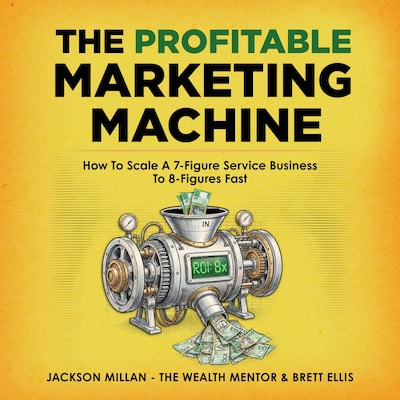 The Profitable Marketing Machine: How to Scale a 7-Figure Service Business to 8 Figures Fast – omslag til lydbogen af Millan Jackson, Ellis Brett