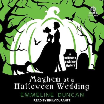 Mayhem at a Halloween Wedding – omslag til lydbogen af Emmeline Duncan