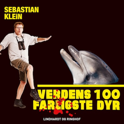 Verdens 100 farligste dyr, Delfinen – omslag til lydbogen af Sebastian Klein