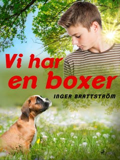 Vi har en boxer – omslag till ljudboken av Inger Brattström