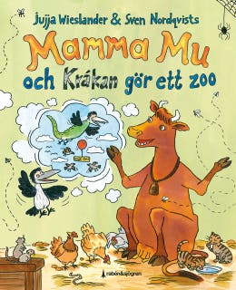 Mamma mu och Kråkan gör ett zoo – omslag till ljudboken av Jujja Wieslander,Sven Nordqvist