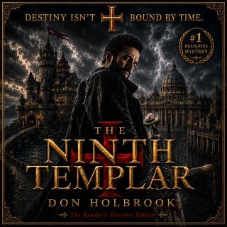The Ninth Templar: Guardian of the Grail – omslag till ljudboken av Don Holbrook