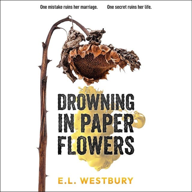 Drowning in Paper Flowers – omslag til lydbogen af E L Westbury