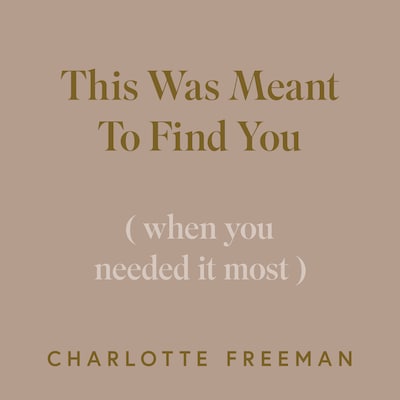 This Was Meant to Find You – omslag til lydbogen af Charlotte Freeman
