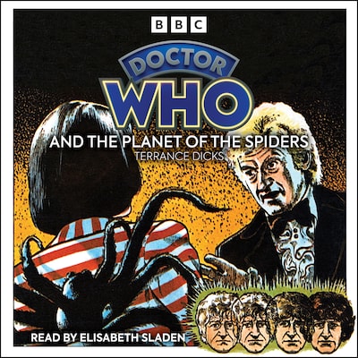 Doctor Who And The Planet Of The Spiders – omslag til lydbogen af Terrance Dicks
