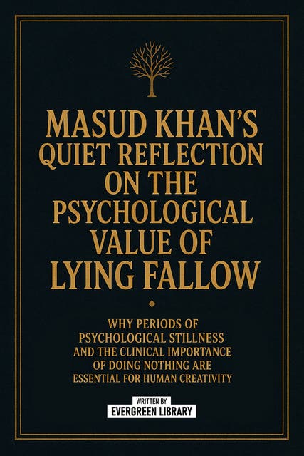 Masud Khan’s Quiet Reflection On The Psychological Value Of Lying Fallow: Why Periods Of Psychological Stillness And The Clinical Importance Of Doing Nothing Are Essential For Human Creativity – omslag til lydbogen af Evergreen Library