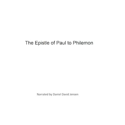 The Epistle of Paul to Philemon