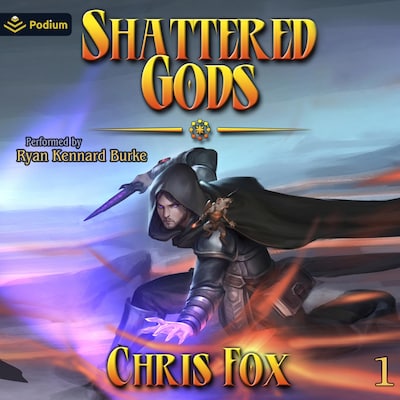 Shattered Gods – omslag til lydbogen af Chris fox