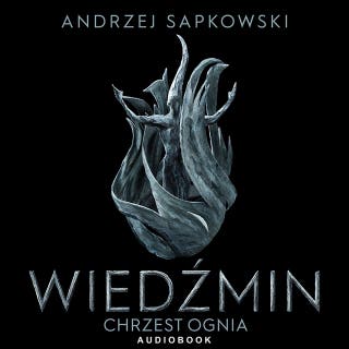 Chrzest ognia – okładka audiobooka, autor Andrzej Sapkowski