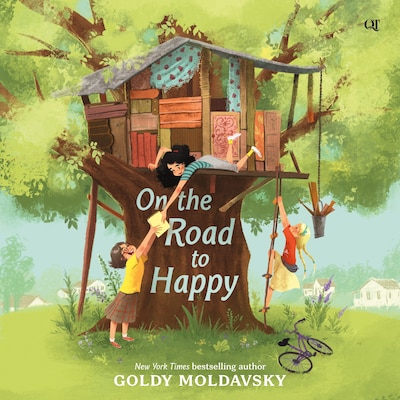 On the Road to Happy – omslag til lydbogen af Goldy Moldavsky