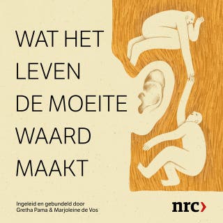 Wat het leven de moeite waard maakt: De mooiste gesprekken over die ene grote vraag – omslag van het luisterboek van Marjoleine de Vos, Gretha Pama