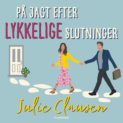 På jagt efter lykkelige slutninger – omslag til lydbogen af Julie Clausen