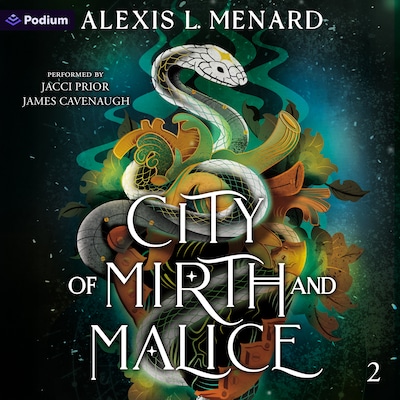 City of Mirth and Malice – omslag til lydbogen af Alexis Menard