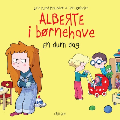 Alberte i børnehave - En dum dag – omslag til lydbogen af Line Kyed Knudsen
