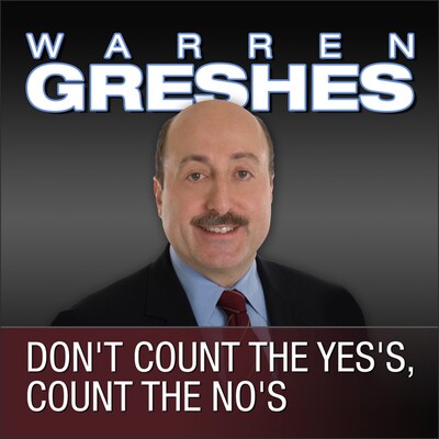 Don't Count the Yes's, Count the No's – omslag til lydbogen af Warren Greshes