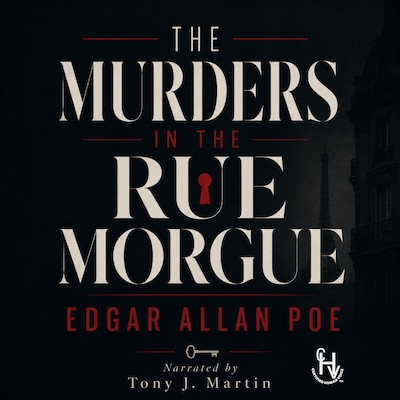 The Murders In The Rue Morgue – omslag til lydbogen af Edgar Allen Poe