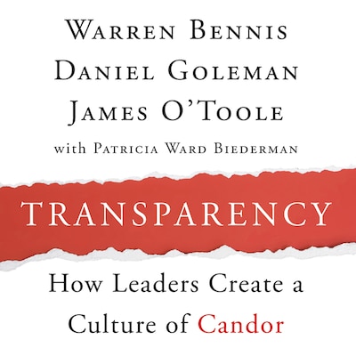 Transparency – omslag til lydbogen af Warren Bennis, Daniel Goleman, James O'Toole