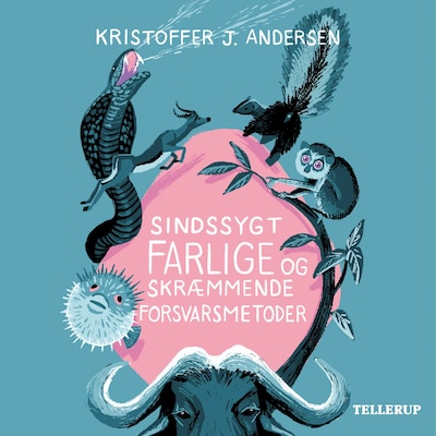 Sindssygt farlige og skræmmende forsvarsmetoder – omslag til lydbogen af Kristoffer J. Andersen