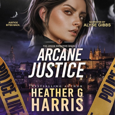 Arcane Justice – omslag til lydbogen af Heather G. Harris