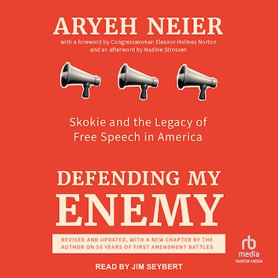 Defending My Enemy – omslag til lydbogen af Aryeh Neier