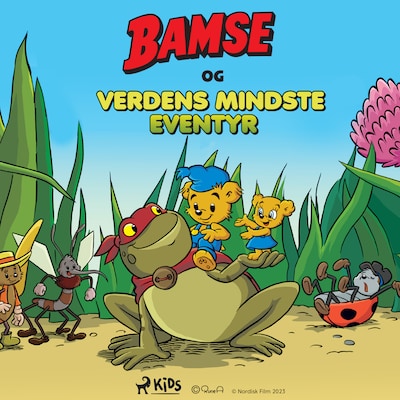 Bamse og verdens mindste eventyr – omslag til lydbogen af Charlotta Borelius