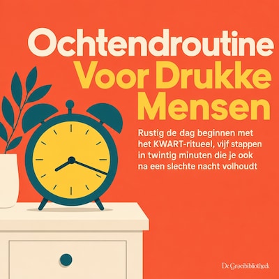 Ochtendroutine Voor Drukke Mensen – omslag van het luisterboek van De Groeibibliotheek