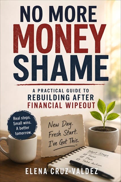 No More Money Shame – omslag til lydbogen af Elena Cruz Valdez