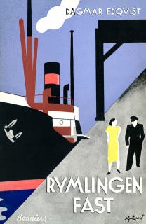 Rymlingen fast – omslag till ljudboken av Dagmar Edqvist