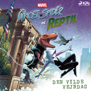 Marvel Ghost-Spider og Reptil – Den vilde vejrdag – omslag til lydbogen af Marvel