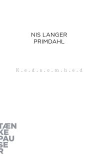 Kedsomhed – omslag til lydbogen af Nis Langer Primdahl