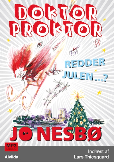 Doktor Proktor redder julen...? (5) – omslag til lydbogen af Jo Nesbø