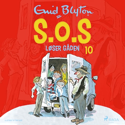S.O.S løser gåden (10) – omslag til lydbogen af Enid Blyton