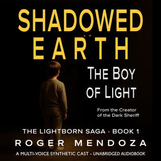 Shadowed Earth: The Boy of Light – omslag till ljudboken av Roger Mendoza