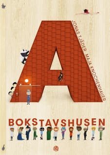 Bokstavshusen – omslag till ljudboken av Jonas Tjäder,Maja Knochenhauer