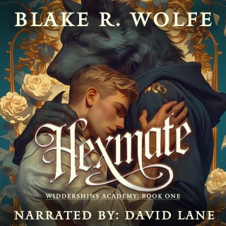 Hexmate: A Gay Shifter Paranormal Academy Romance – omslag till ljudboken av Blake R. Wolfe