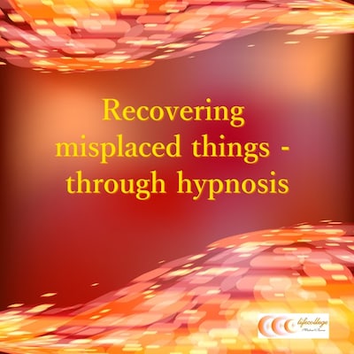 Recovering misplaced things - through hypnosis – omslag til lydbogen af Michael Bauer