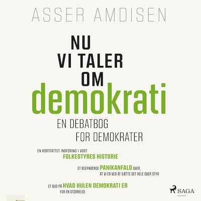 Nu vi taler om demokrati – omslag til lydbogen af Asser Amdisen