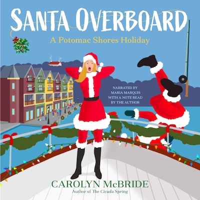 Santa Overboard – omslag till ljudboken av Carolyn McBride
