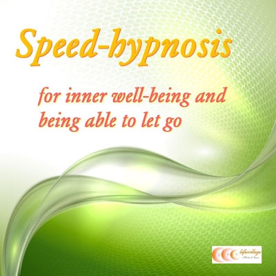 Speed-hypnosis for inner well-being and being able to let go – omslag til lydbogen af Michael Bauer