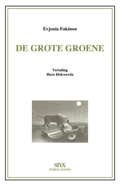 De grote groene – omslag van het luisterboek van Evjenía Fakínou