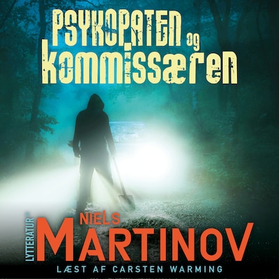 Psykopaten og kommissæren – omslag til lydbogen af Niels Martinov